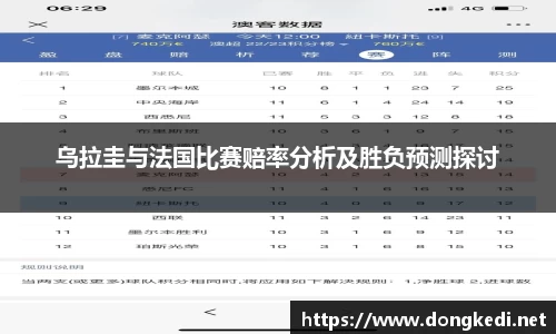 乌拉圭与法国比赛赔率分析及胜负预测探讨
